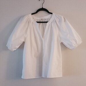 VINEYARD VINES white cotton puff sleeve blouse